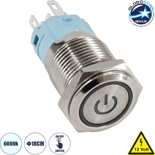 GloboStar On-Off switch Pushbutton with Lighting White 1pcs