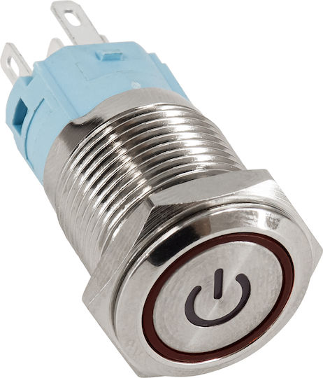 GloboStar On-Off switch Pushbutton with Lighting Push On Red 1pcs