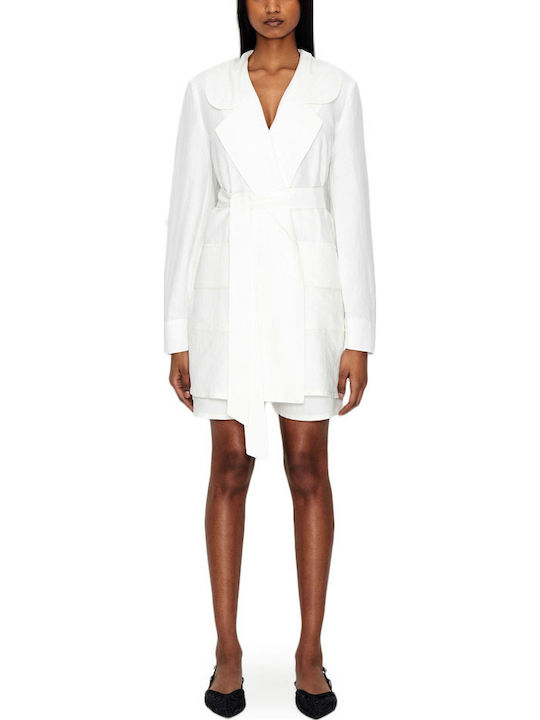 Nadia Rapti Long Women's Blazer White
