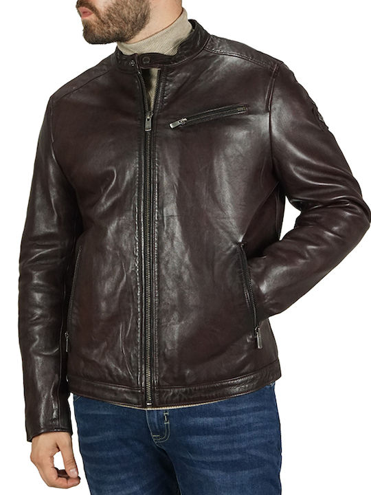 Leather Jacket Burgundy