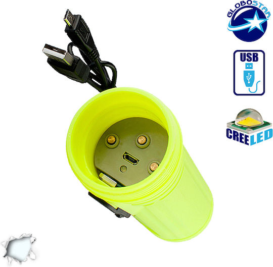 GloboStar LED Diving Safety Light with 500 Lumens Brightness for Maximum Depth up to 100m