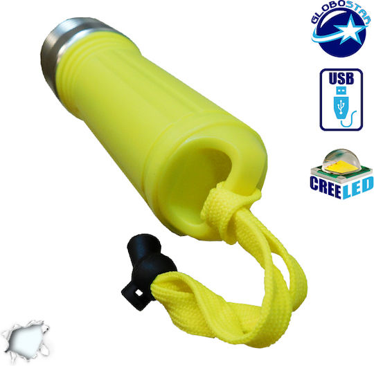 GloboStar LED Diving Safety Light with 500 Lumens Brightness for Maximum Depth up to 100m