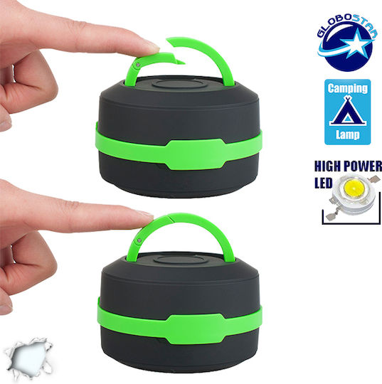 GloboStar Led Battery Lantern for Camping with Flashlight 80lm 1W