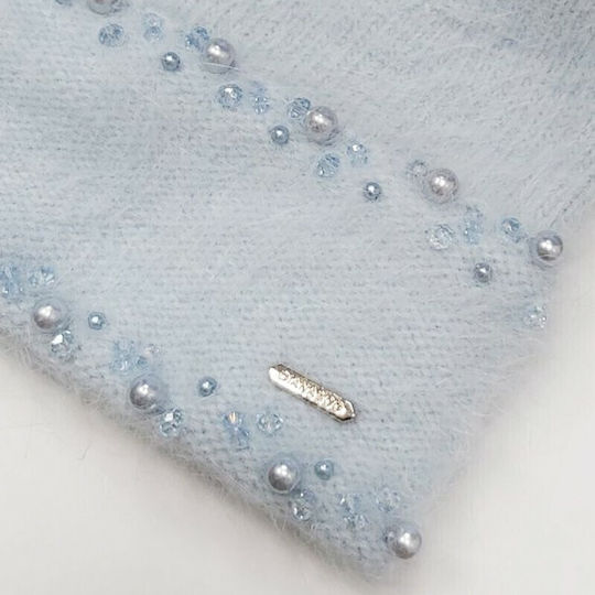 Beanie Frauen Beanie Gestrickt in Hellblau Farbe