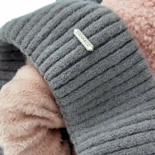 Pom Pom Beanie Frauen Beanie Gestrickt in Rosa Farbe
