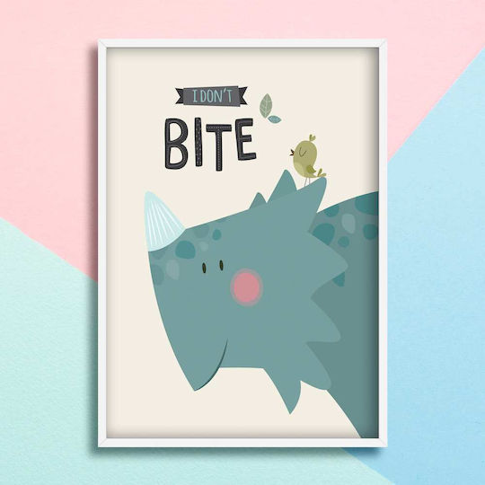 Kids Framed Wall Painting Dinosaur 30x40cm