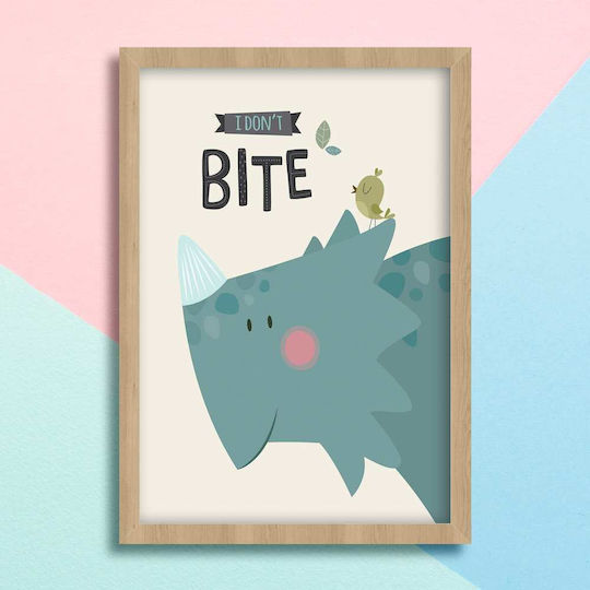 Kids Framed Wall Painting Dinosaur 30x40cm