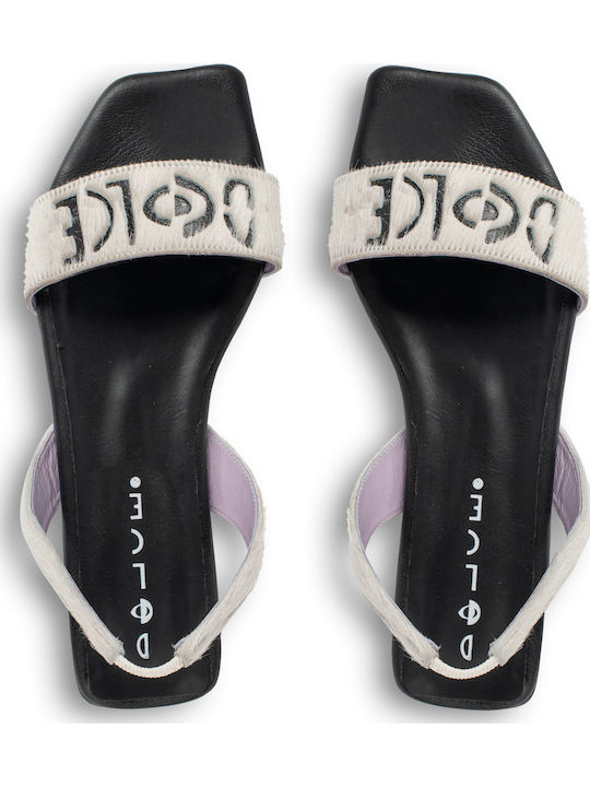Leather Women's Flat Sandals Anatomic in Beige Color