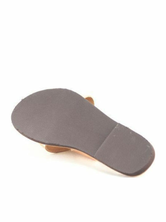 Leder Flache Sandalen für Damen in Rosa Farbe