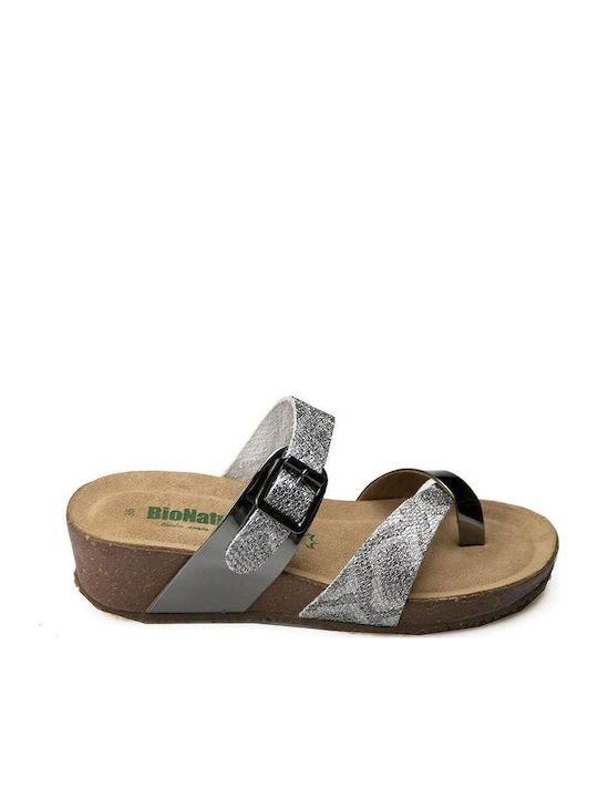 Leather Women's Flat Sandals Anatomic in Beige Color