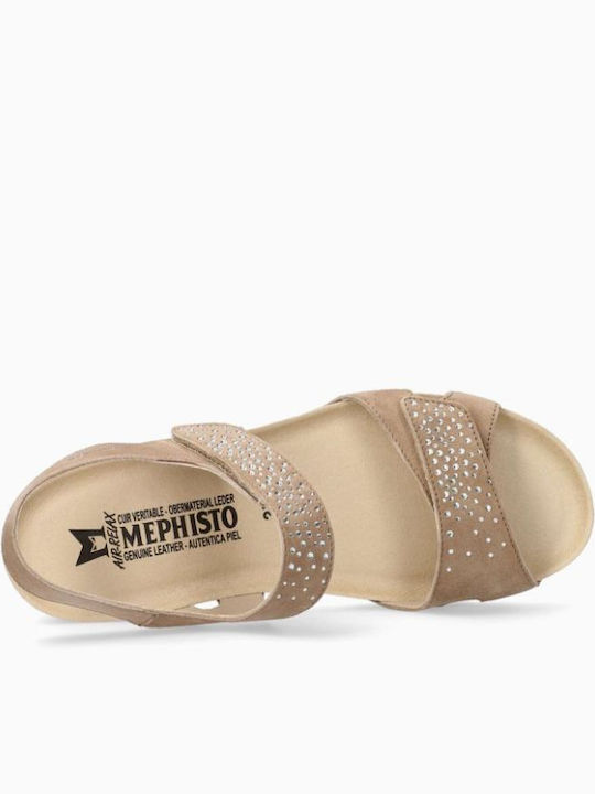 Sandalen Anatomische Damenplattformen Beige