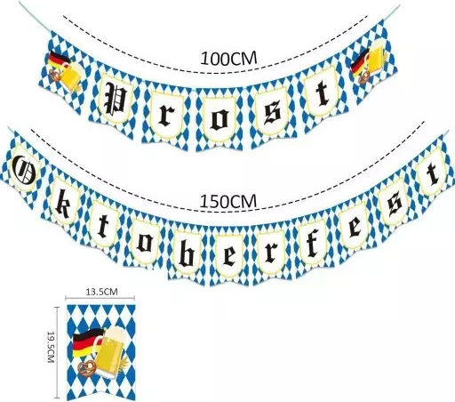 Banner-Schild Girlande Oktoberfest 150 cm Bayerischer Stil