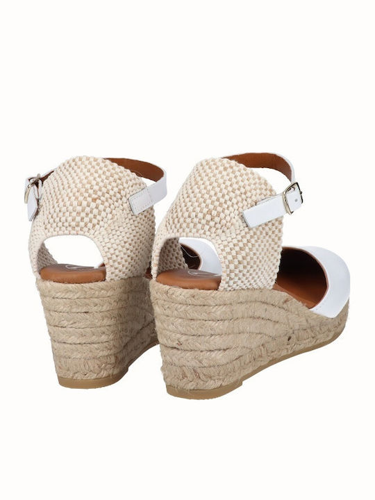 2012 Platforme Dama Tip Espadrile Albe