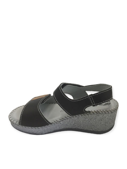 Women's Ankle Strap Platforms Black