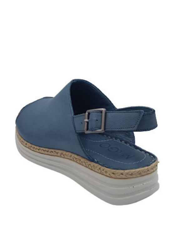 Anatomic Women's Leather Platform Shoes Blue