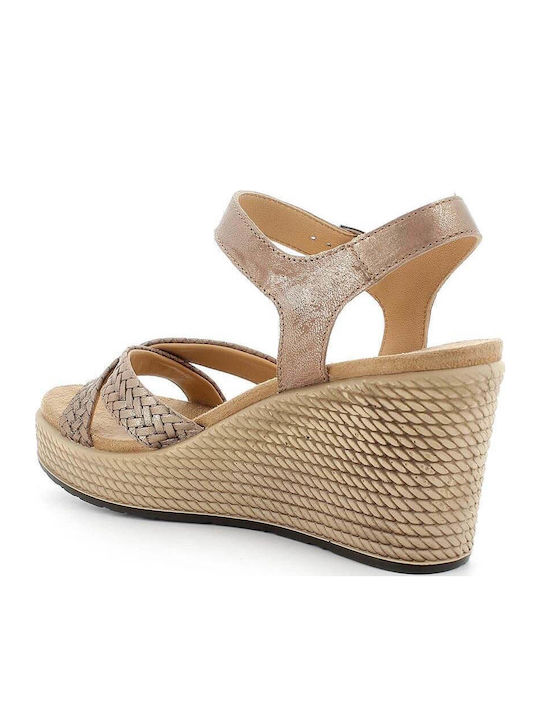 Damenplattformen Beige