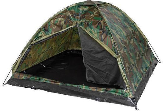 MFH Monodom 3 Woodland Camping Igloo Mountaineering Khaki 3 Seasons for 3 People Waterproof 1500mm 210x210x130cm