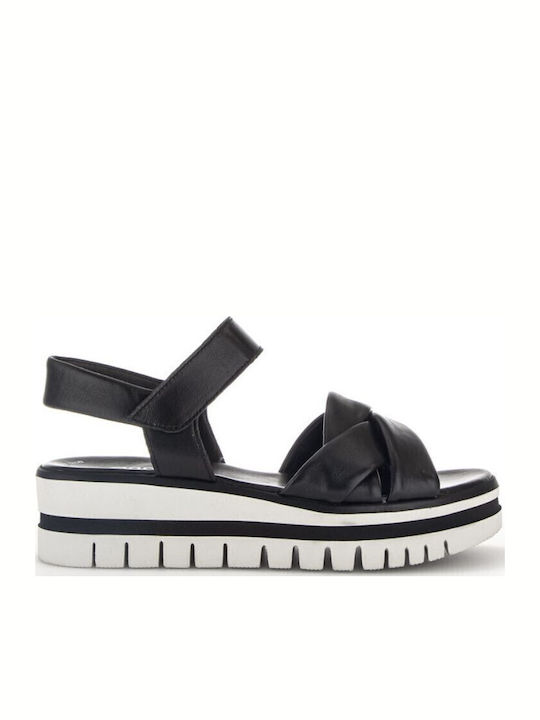 Anatomic Women's Leather Ankle Strap Platforms Black