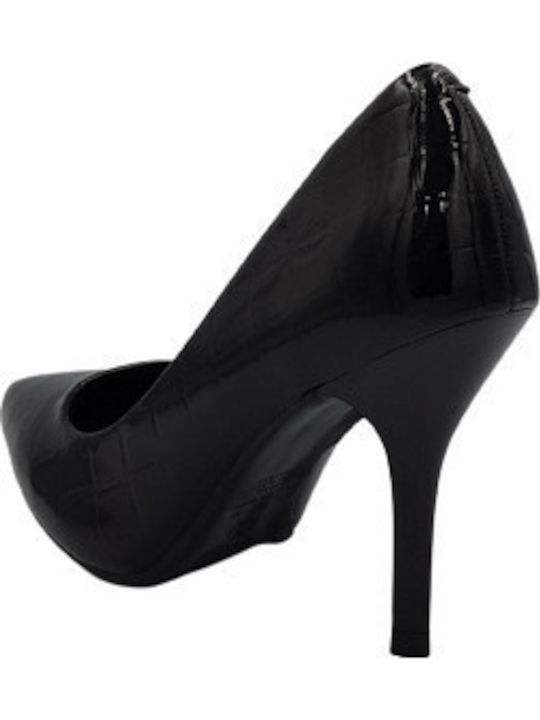 Patent Leather Pointed Toe Black Heels