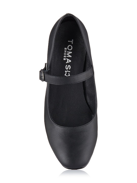 Leather Pointed Toe Black Heels