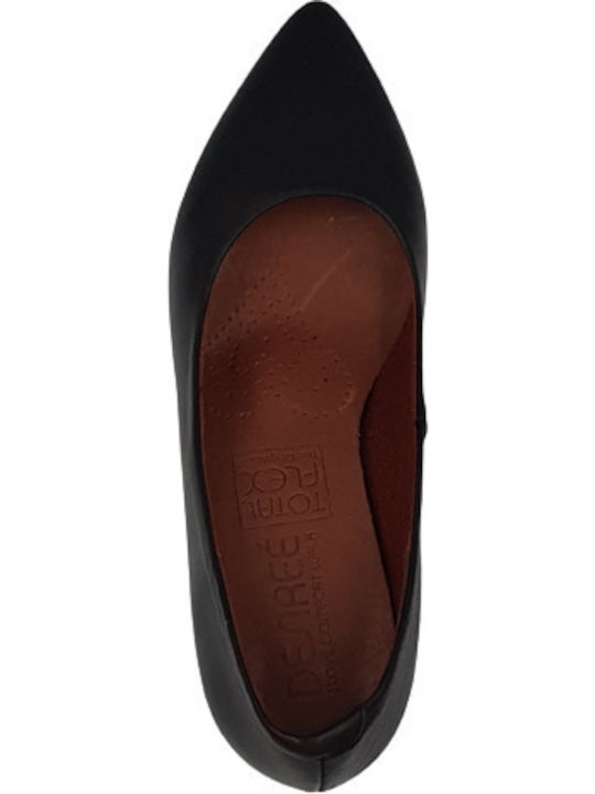 Leder Pumps Schwarz