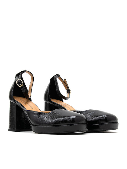 Pumps mit Riemchen Schwarz