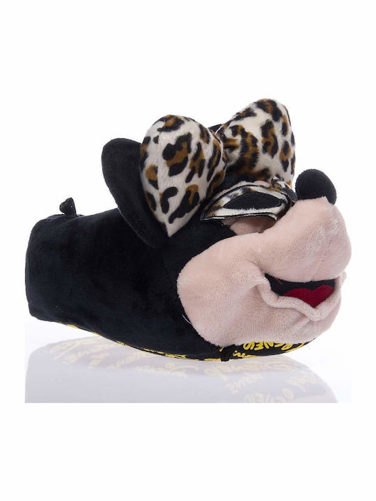 Minnie Women's Slippers with Animals Black