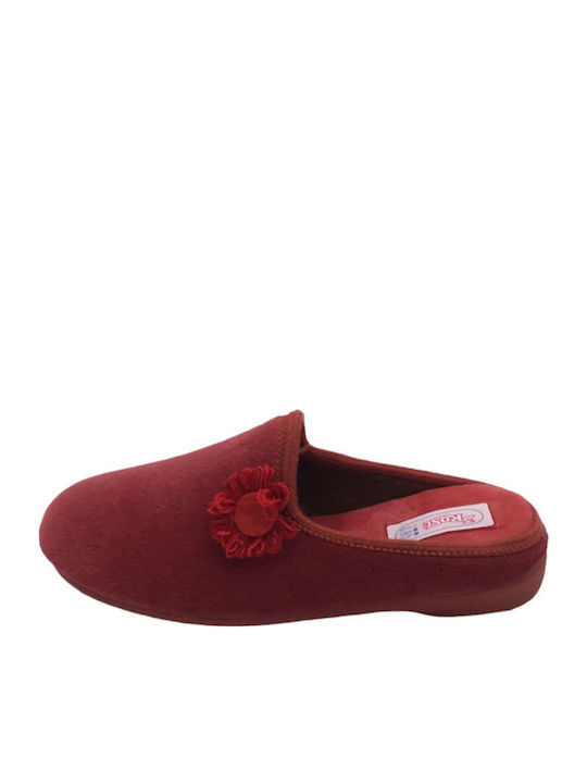 Papuci de Damă de Iarnă Burgundy