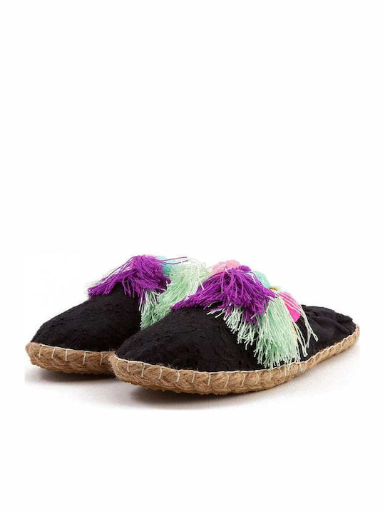 Women's Fabric Espadrilles Black