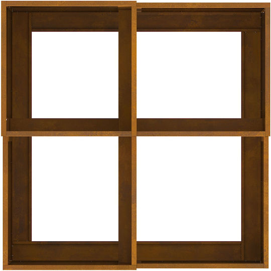 vidaXL Grădină Ghiveci Metal Maro 100x100x48cm.