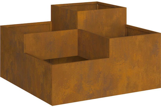 vidaXL Grădină Ghiveci Metal Maro 100x100x48cm.