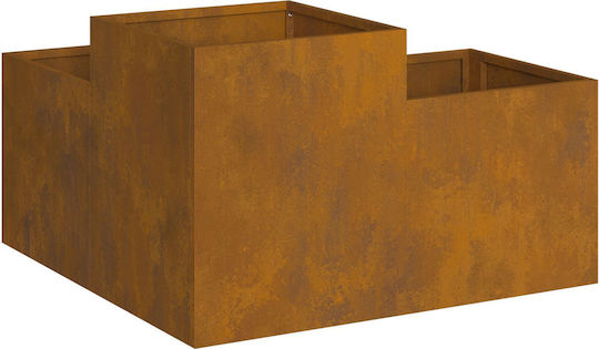 vidaXL Grădină Ghiveci Metal Maro 100x100x48cm.