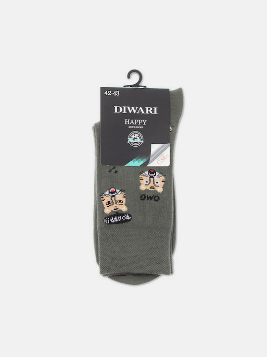 Diwari Herren Gemusterte Socken HAKI 1Pack Diwari Herren Gemusterte Socken HAKI 1Pack