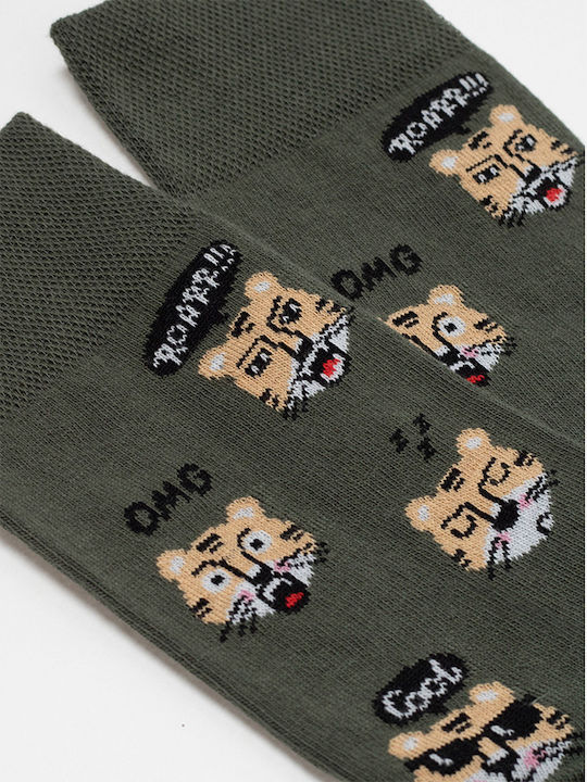 Diwari Herren Gemusterte Socken HAKI 1Pack