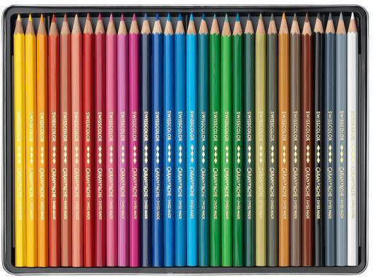 Caran D'ache Crayons Metal Box 30 Colors Φ2.8mm Swisscolor
