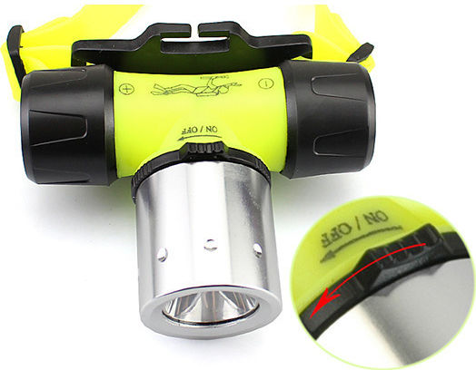 Cree Cree Led Τ6 Φακός Κατάδυσης Επαναφορτιζόμενος LED Κεφαλής με Φωτεινότητα 800lm για Βάθος έως 50m