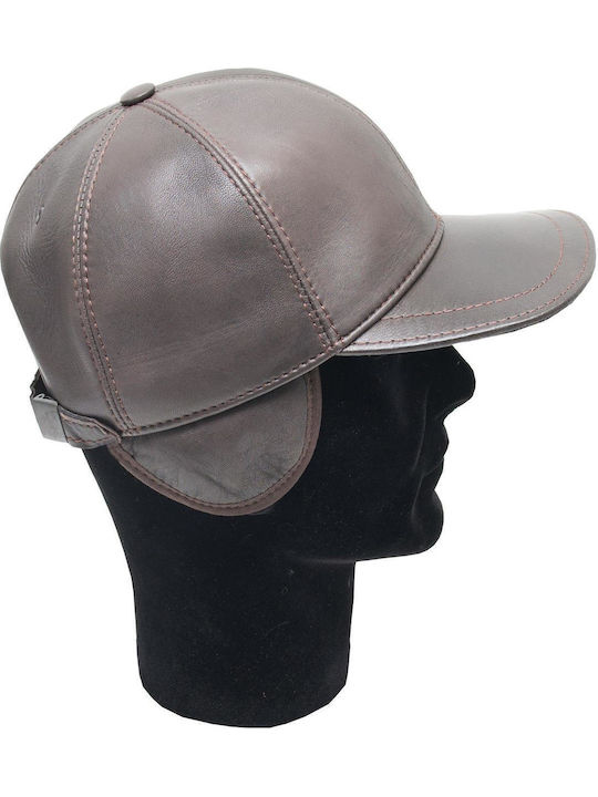 Leather 100 Δερματινο Ανδρικο Καπελο Κωδικος Hat-2 D.brown