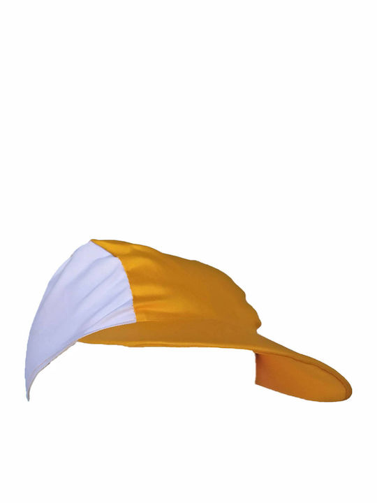 Livardas 805 Καπέλο Τρίφυλλο Λάστιχο 100% Βαμβάκι White Yellow