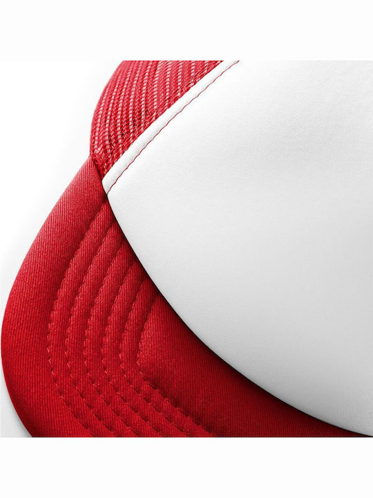 AEK Adult Cap Soft Trucker Mesh Red White Polyester Adult Unisex One Size