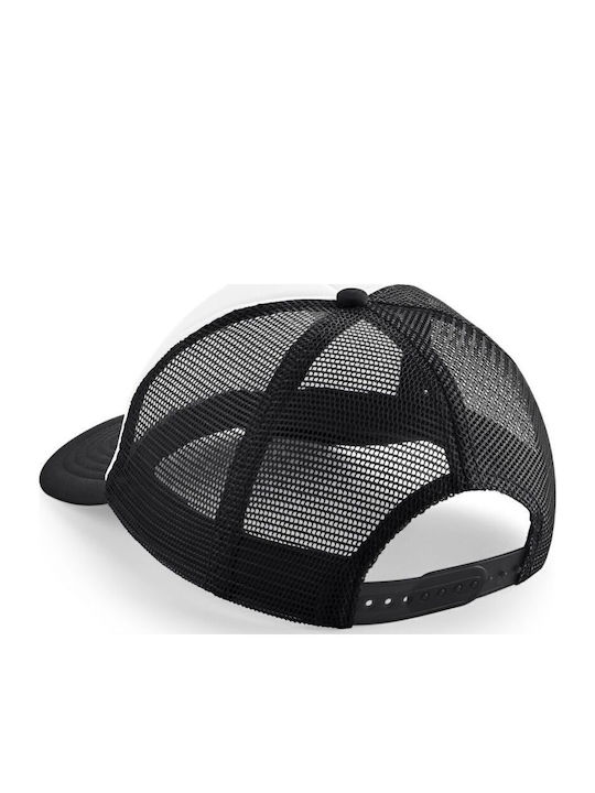 AEK Adult Cap Soft Trucker Mesh Black White Polyester Unisex One Size