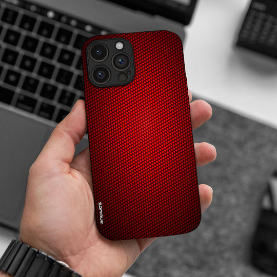 Калъф Sonique Carbon Series за Motorola Moto G85 5G Червен