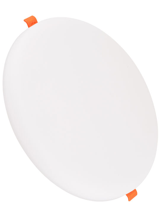 GloboStar Rotund Încastrat Panou LED Putere 33W cu Alb Natural Lumini 20.5x20.5cm.