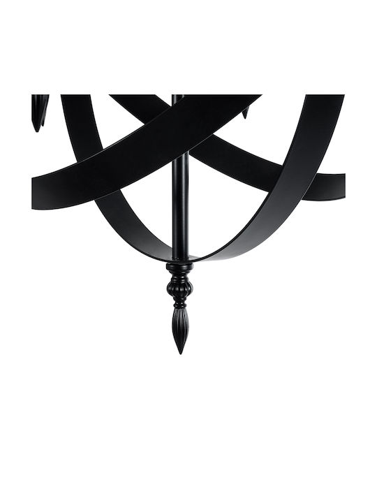 GloboStar Chandelier Candlestick 8xE14 Black 65cm 01003