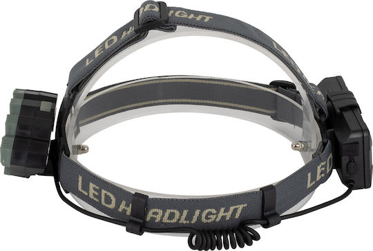 GloboStar Lumină de lucru și de sit, cu baterie Lanternă Frontală LED IP44 cu Luminozitate Maximă 6000lm XML2-T6 Negru