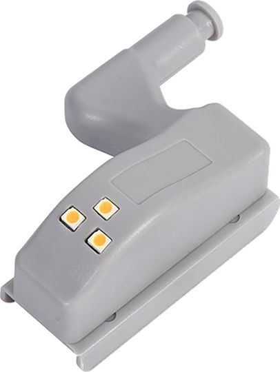 GloboStar LED Lumină Balama pentru dulapuri cu Alimentare cu baterie și Fotocelulă 1buc