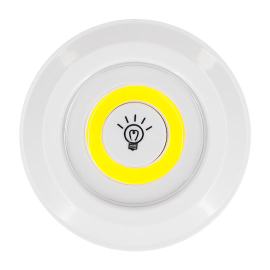 GloboStar Light Spot for Cabinets with Battery Powered, Remote Control and Mounting Sticker 1pcs