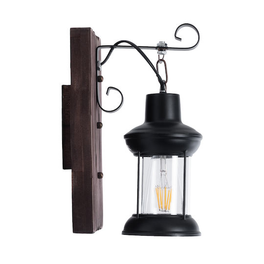 GloboStar Brasra Wall-Mounted Outdoor Lantern E27 IP20 15x20x30cm