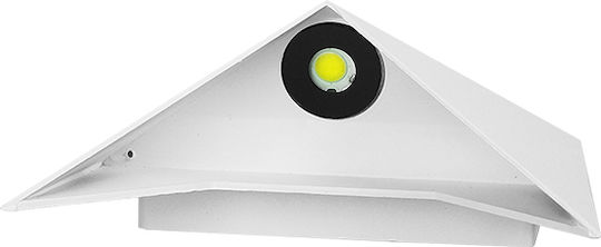 GloboStar Stealth Wall-Mounted Outdoor Ceiling Lamp LED IP65 10W with Cool White Light 17x7.5x17cm
