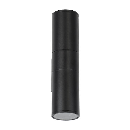 GloboStar Wally Wandmontierte Außenbeleuchtung Punkt GU10 IP65 Doppelstrahl 6.4x11x25cm