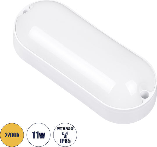 GloboStar Homie Wasserdichte Deckenleuchte LED 11W 2700K 17x7x4,5cm GloboStar Homie Wasserdichte Deckenleuchte LED 11W 2700K 17x7x4,5cm